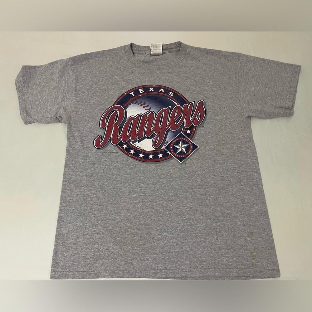 Vintage Logo‎ Athletic Texas Rangers Tultex Gray Men’s Shirt Size XL 90’s